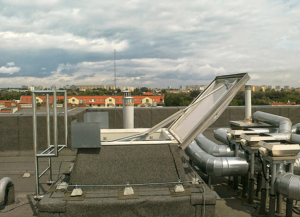 Roof skylight installation